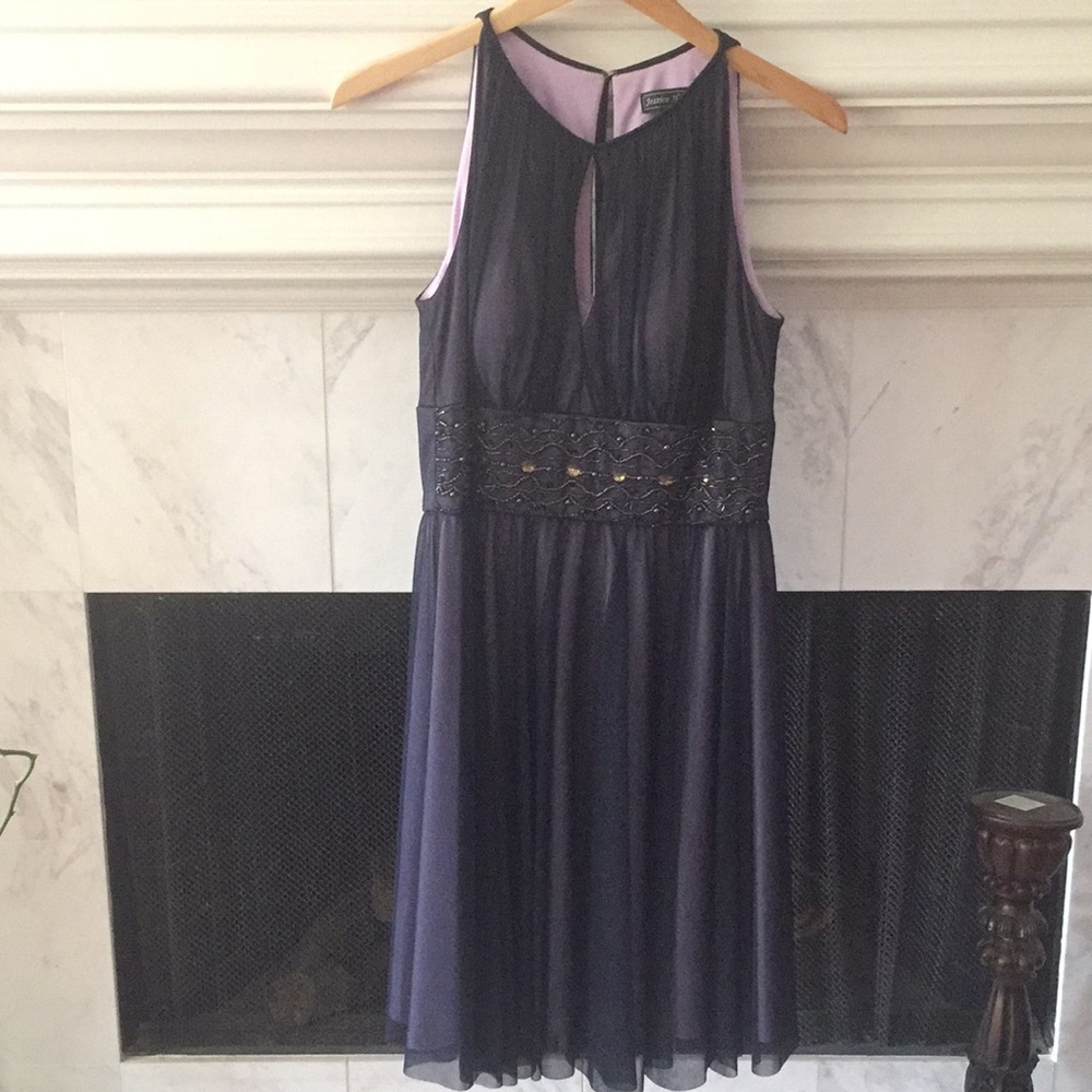 Navy halter dress